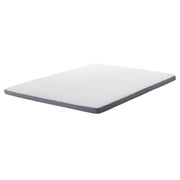 Coprimaterasso Bianco con Tessuto Grigio Doppia Dimensione 160 x 200 cm 6 cm Profondità