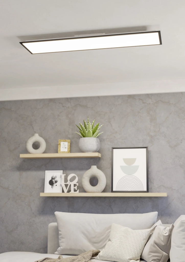 Plafoniera Moderna Moradillo Acciaio Nero Plastica Led 33W 4300Lm Ip20