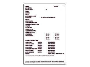 CARTELLO CONCESSIONE EDILIZIA DIREZIONE LAVORI MONOCOLORE- - cm.50x70h. - 10 pezzi