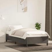 Giroletto senza Materasso-Struttura Letto Grigio Scuro 90x200 cm Velluto 159991