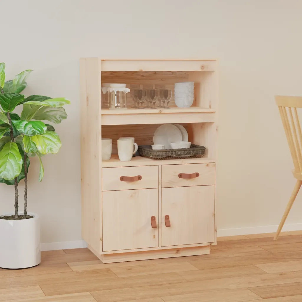 Credenza | Madia | Buffet da pranzo | Armadio da pranzo 67x40x108,5 cm in Legno Massello di Pino