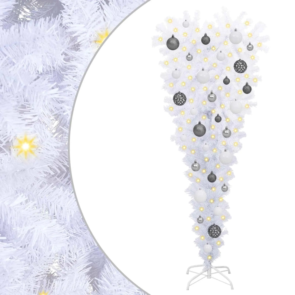 Albero di Natale artificiale Bianco 120 cm PVC e Acciaio 3426687