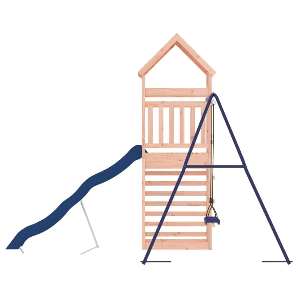 Area giochi all'aperto con altalene scivolo e robuste strutture per arrampicarsi  giochi da giardino 245 x 362 x 264 cm legno massello di abete Douglas 02_0004684