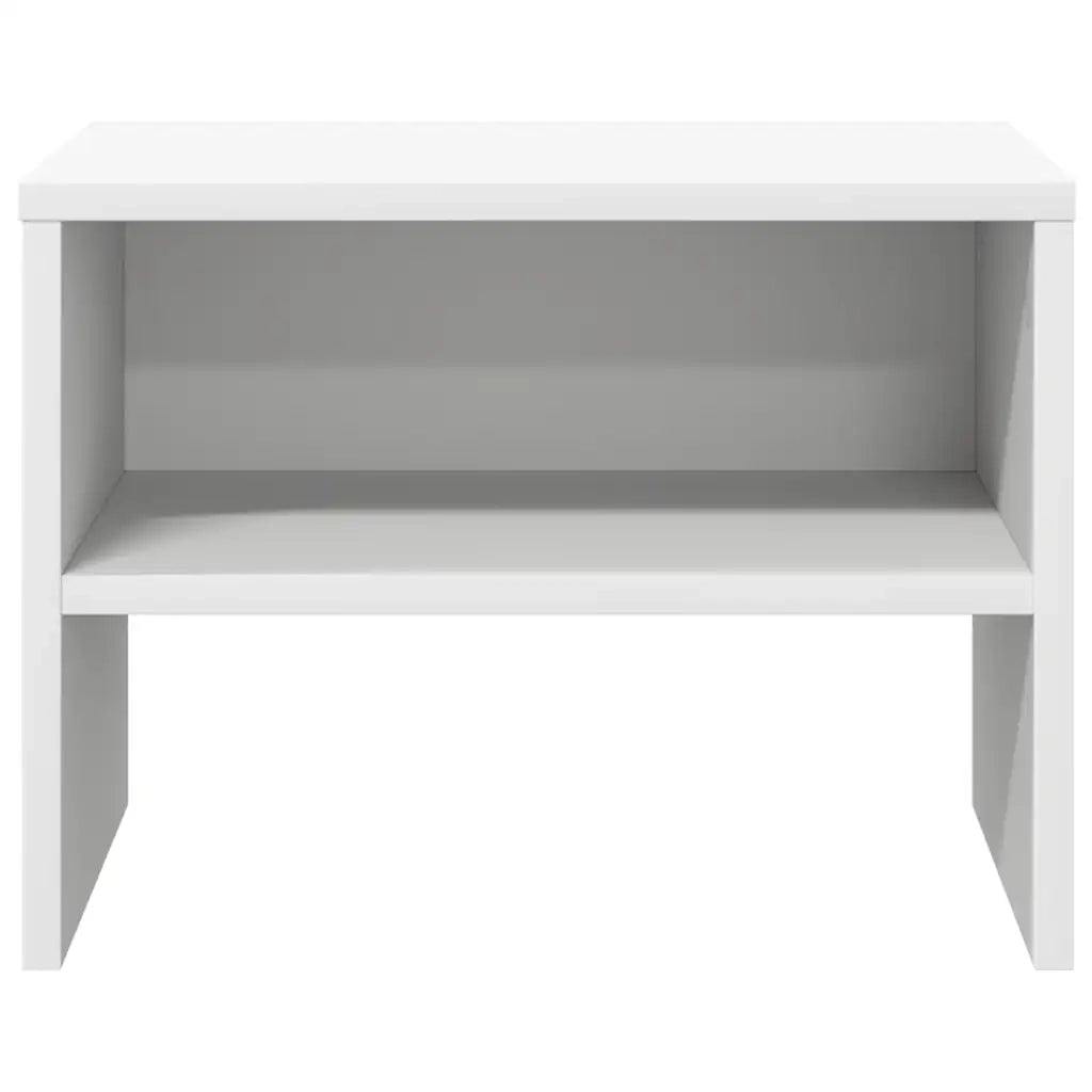 Comodini Bianchi 2 pz 40x30x30 cm Legno Ingegnerizzato cod mxl 60933