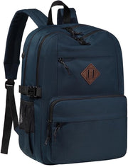 Borsa da Scuola per Adolescenti, Grande Borsa da Scuola per Ragazze e Ragazzi con 2 Comparti, Supporto per Laptop 15,6 Pollici, Leggera e Impermeabile, Borsa da Lavoro per Uomini e Donne 20L, Blu