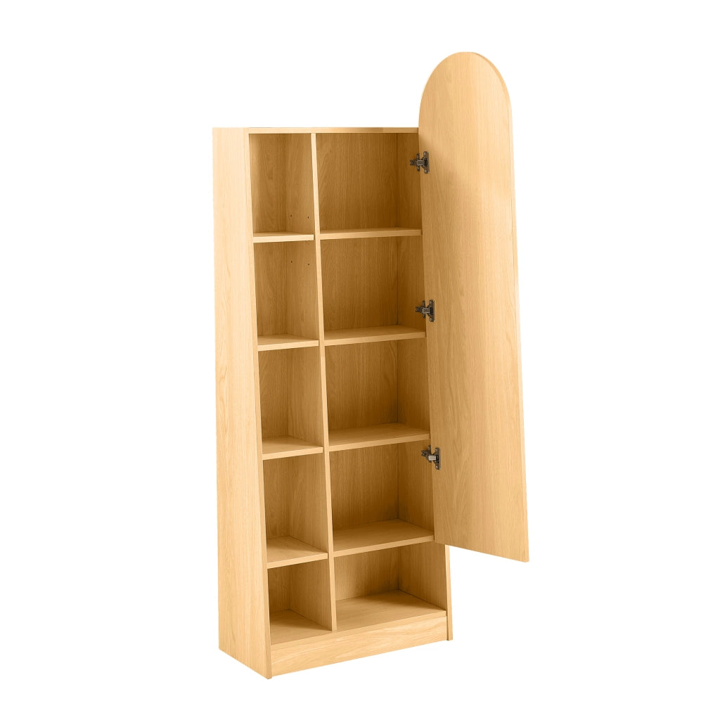 Scarpiera con Specchio e Appendiabiti ¨C MINIMAL ¨C Legno, Ante, 60x28x165 cm