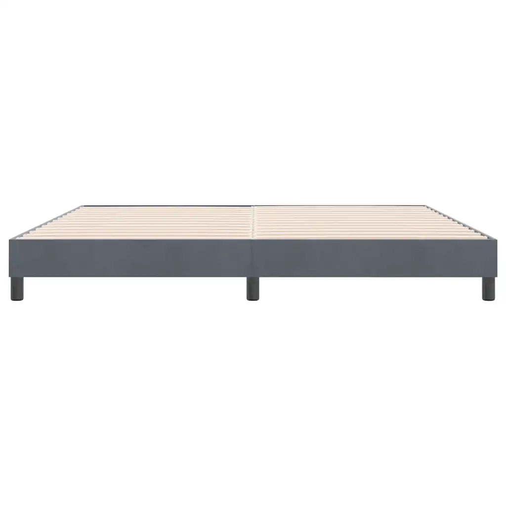 Letto a Molle senza Materasso Grigio Scuro 180x220 cm Velluto 3315886