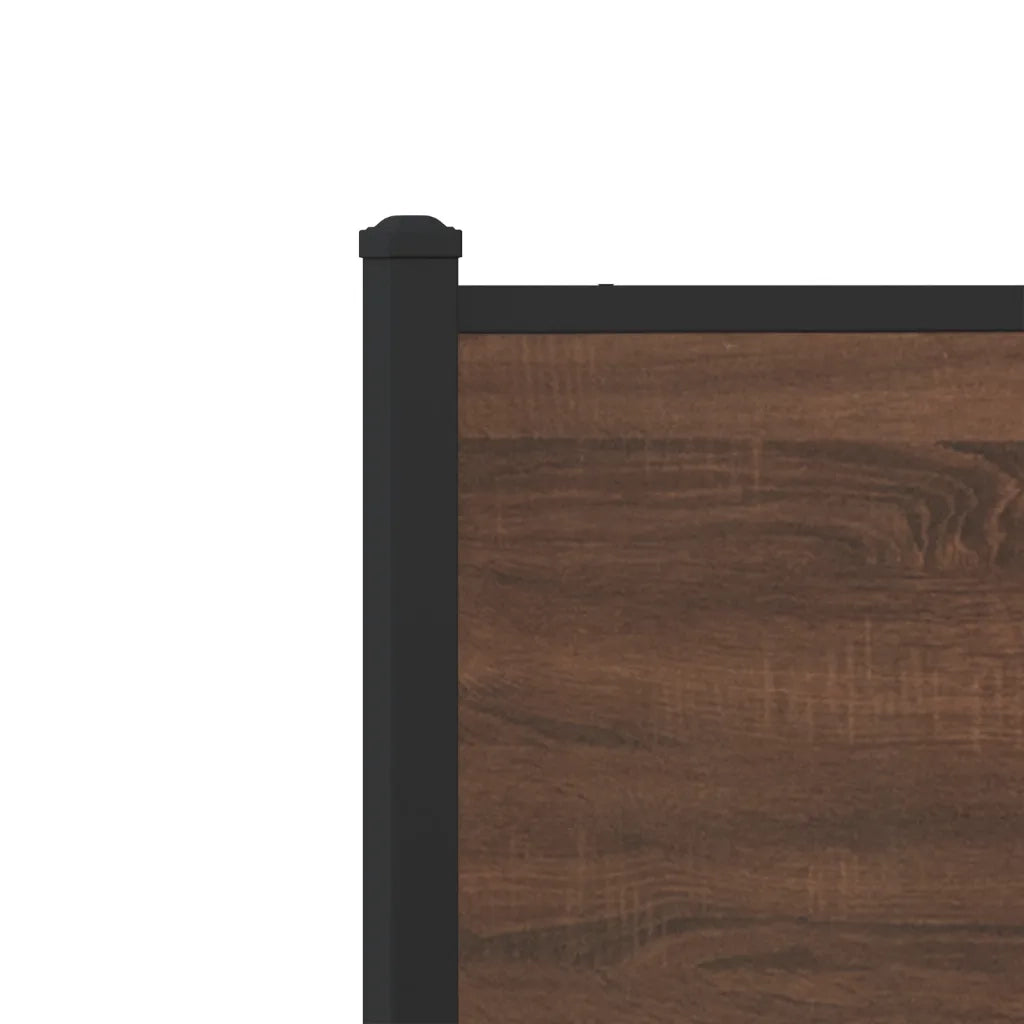Giroletto senza Materasso in Metallo Rovere Marrone 100x190 cm 4007777