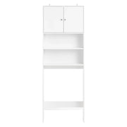 Scaffale per bagno con armadio Mensole bagno Armadio per lavatrice Armadio sovrastruttura Bianco 65x20x182cm BZR165-W