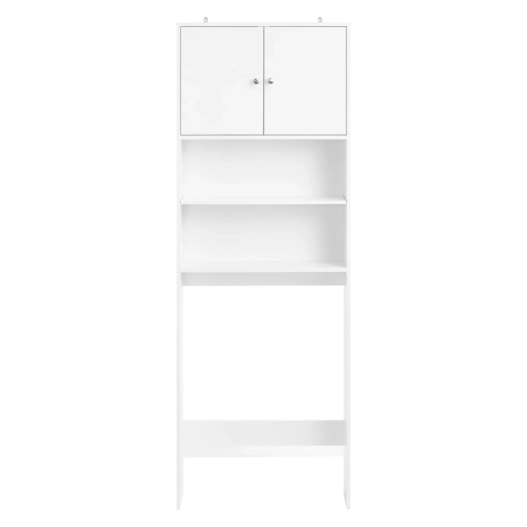 Scaffale per bagno con armadio Mensole bagno Armadio per lavatrice Armadio sovrastruttura Bianco 65x20x182cm BZR165-W