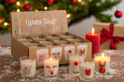 Set 6 Pezzi Candela Mini Renna con Naso Rosso – Decorazioni Natalizie Eleganti per Casa e Tavola