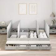 Struttura Letto Grigio Calcestruzzo 180x200 cm