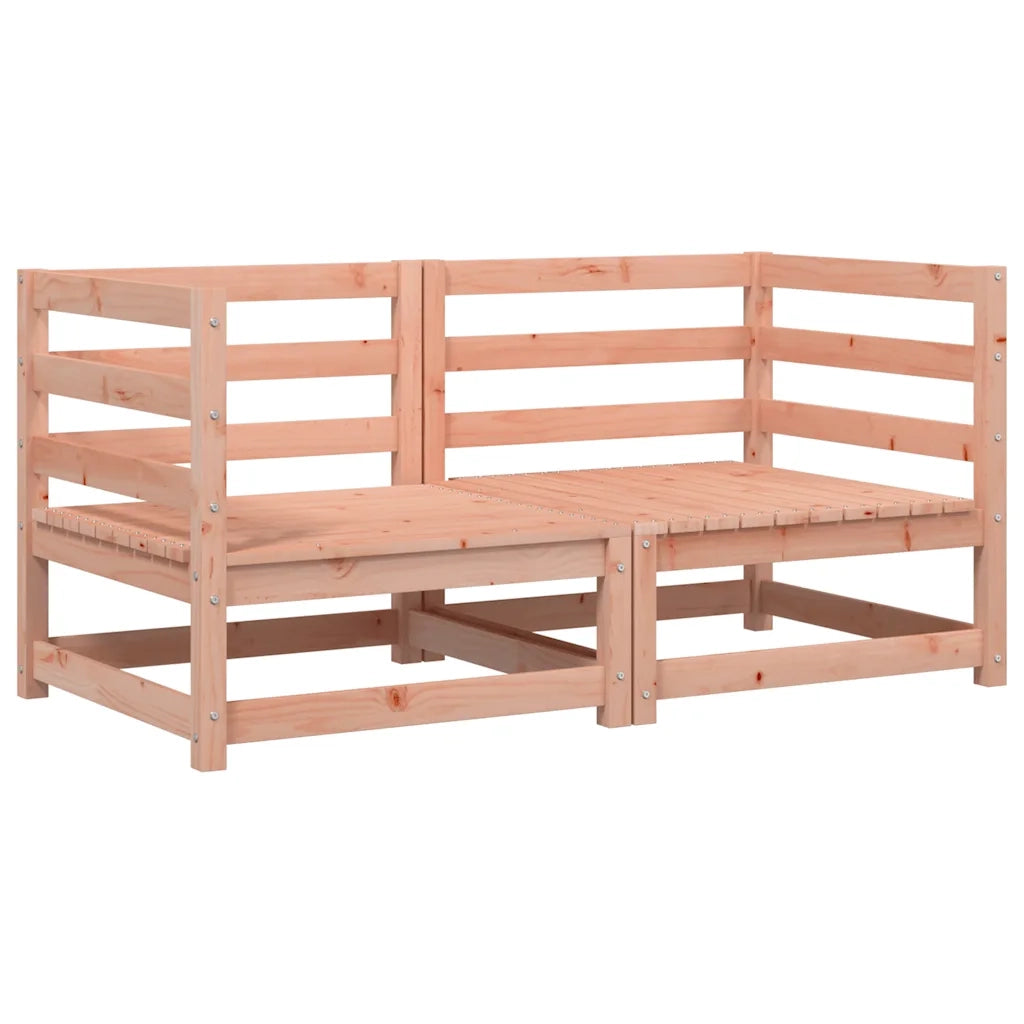 Divano componibile-Divani Angolari Giardino 2pz 70x70x67cm Legno Massello Douglas