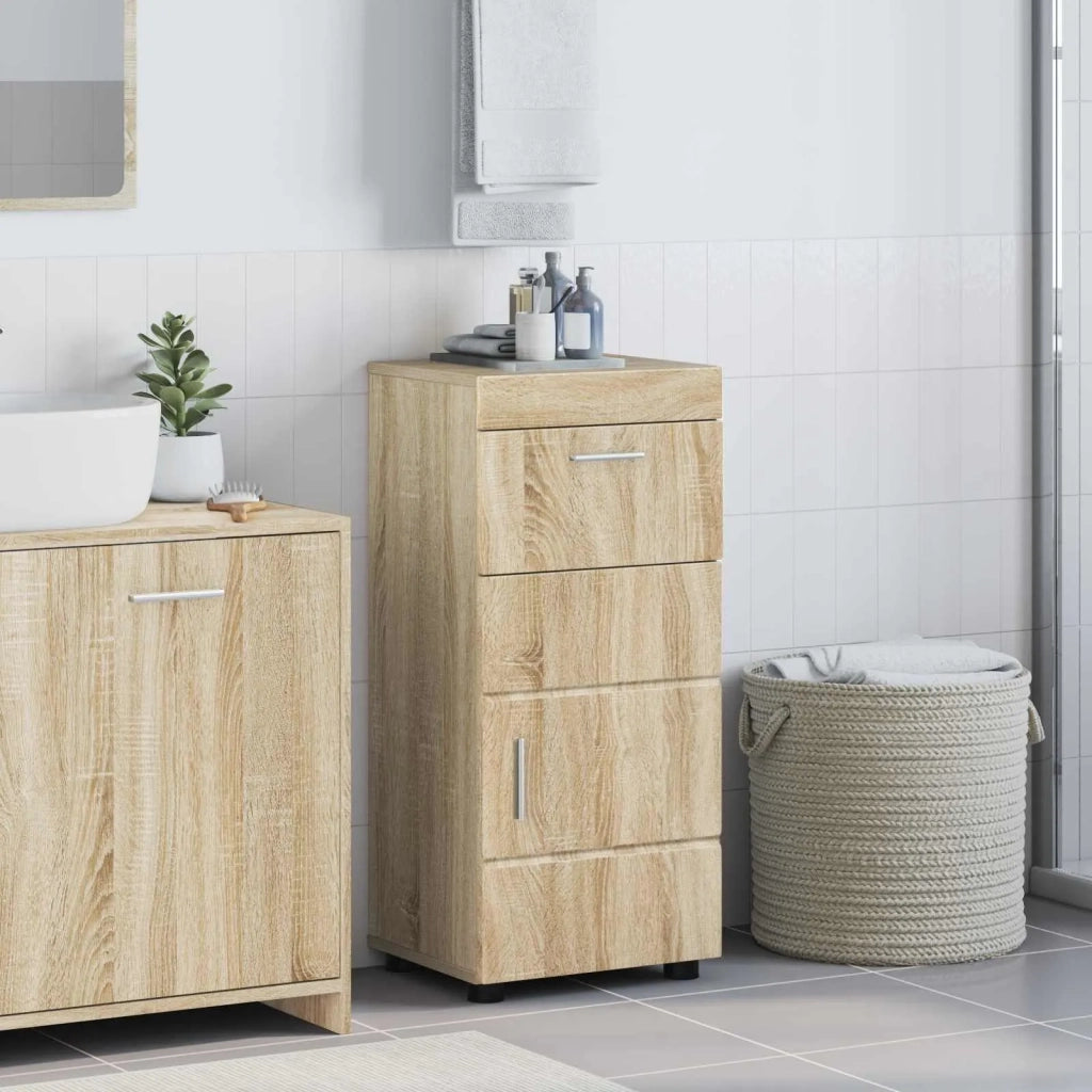 Set di Armadi da Bagno | Armadio da bagno TULUM Rovere Sonoma 37 x 31,5 x 82 cm