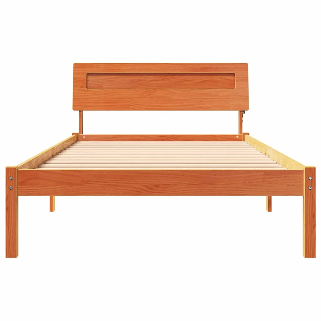 Struttura del letto Marrone cerato 80 x 200 cm Pino massello 872799