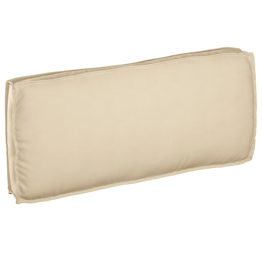 Cuscino per pallet per seduta/schiena beige 120x50x12 cm in tessuto Oxford