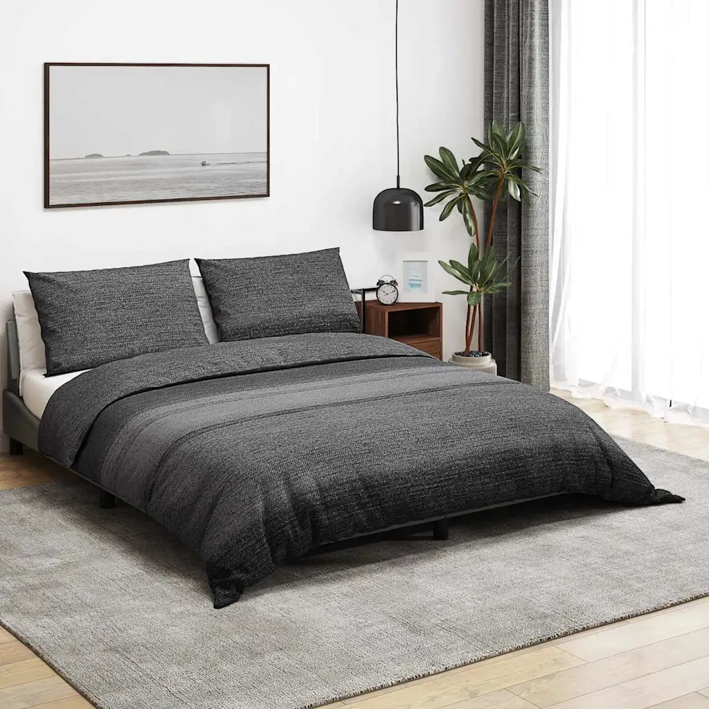 Set Copripiumino Grigio Scuro 225x220 cm in Cotone CFW9725029