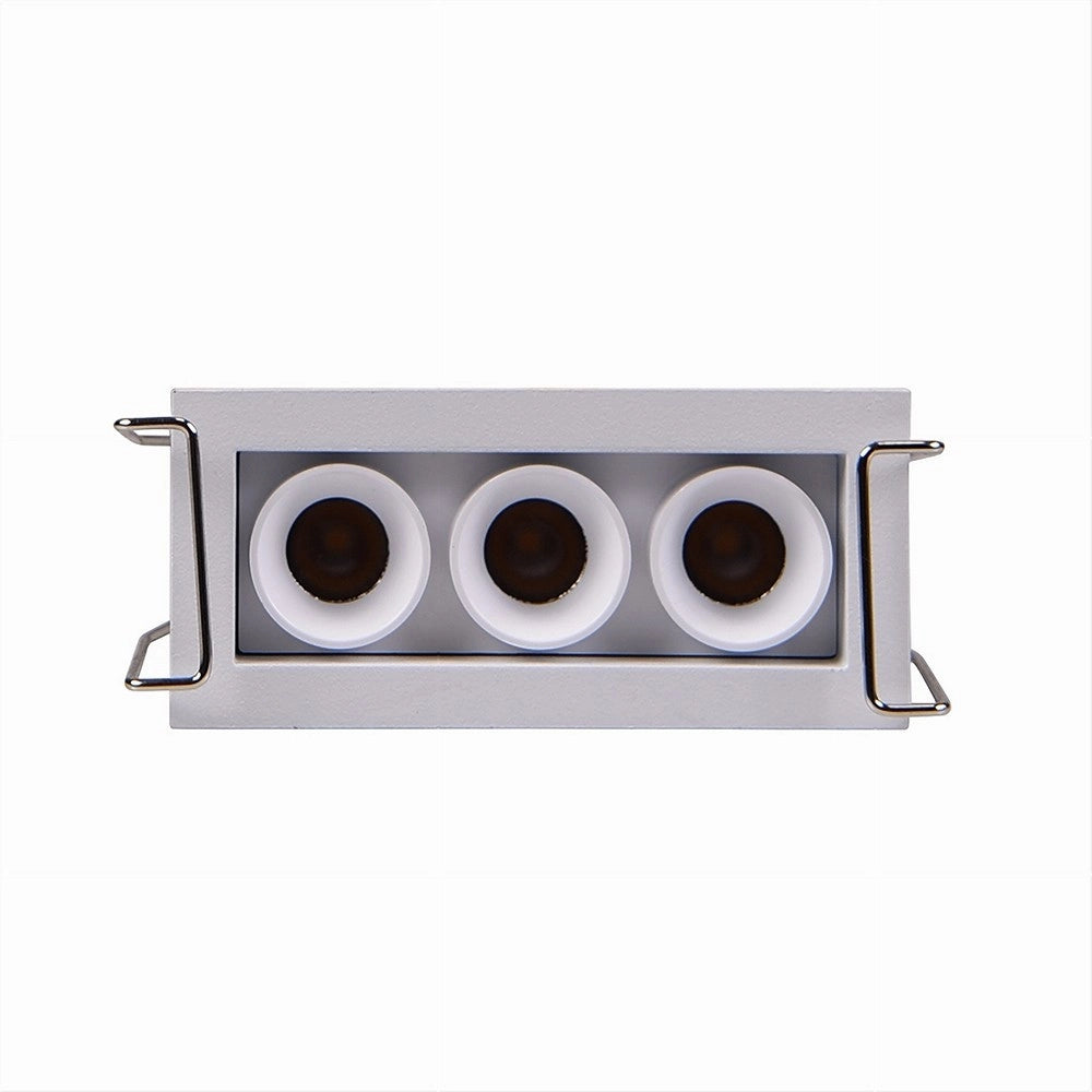 Trade Shop - Faretto Led Rettangolare Da Incasso 6watt Luce 3000k 6000k 4000k Moderno Xtd-3-b - -bianco Freddo      -