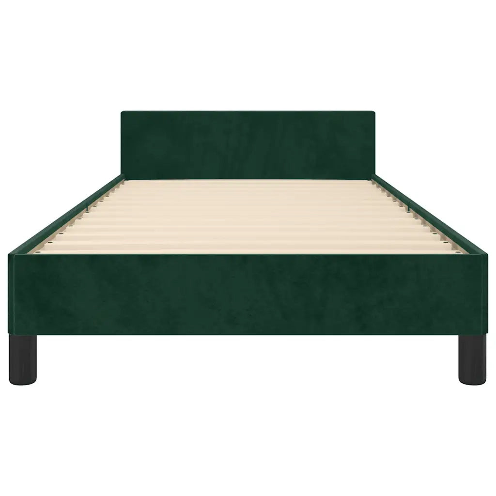 Giroletto senza Materasso Verde Scuro 90x190 cm in Velluto 347546