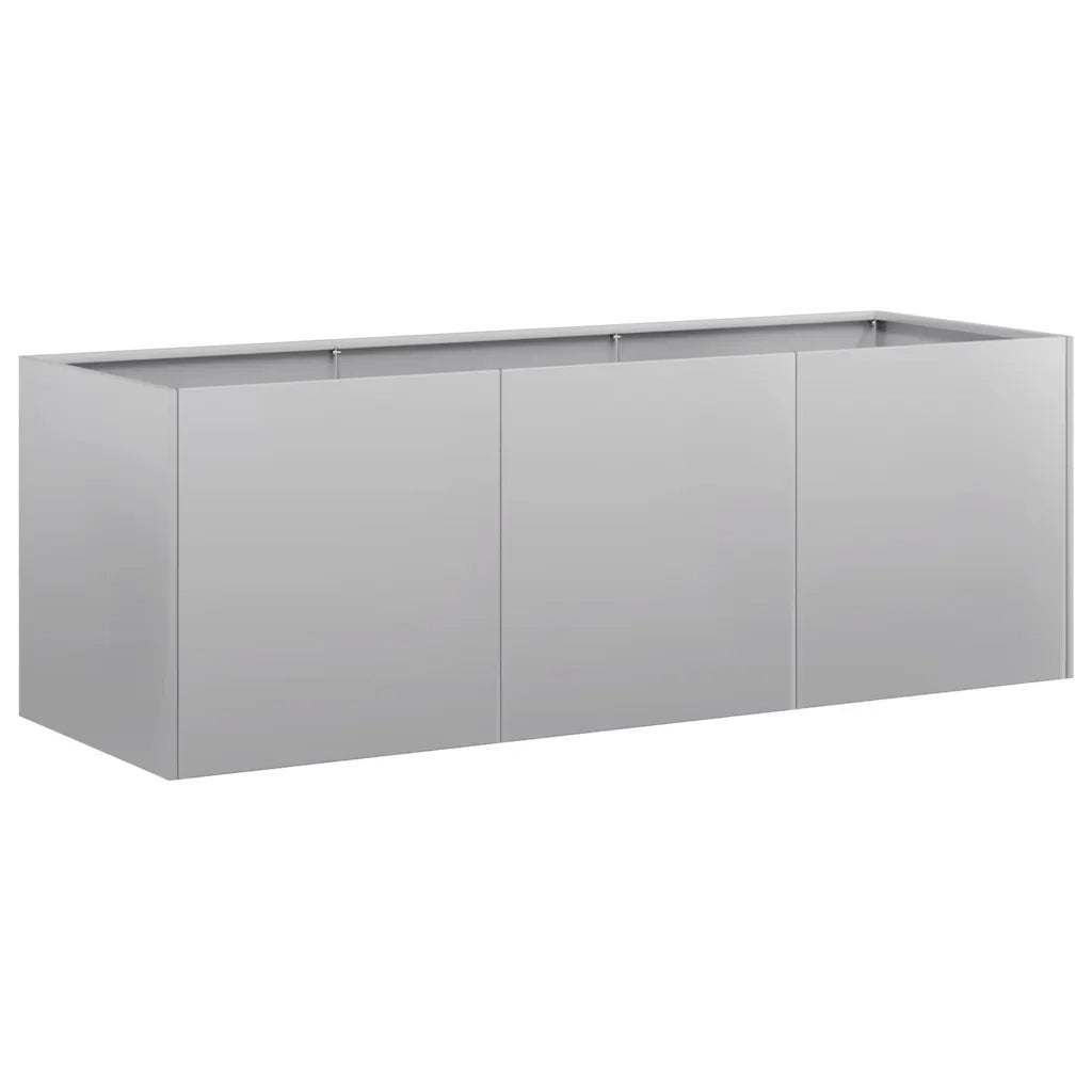 Fioriera | Cassetta per fiori | Vaso 120x40x40 cm in Acciaio Zincato