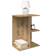 Comodini 2 pz-Set di 2 Tavolino da notte Rovere Artigianale 46,5x29x61cm Legno Multistrato