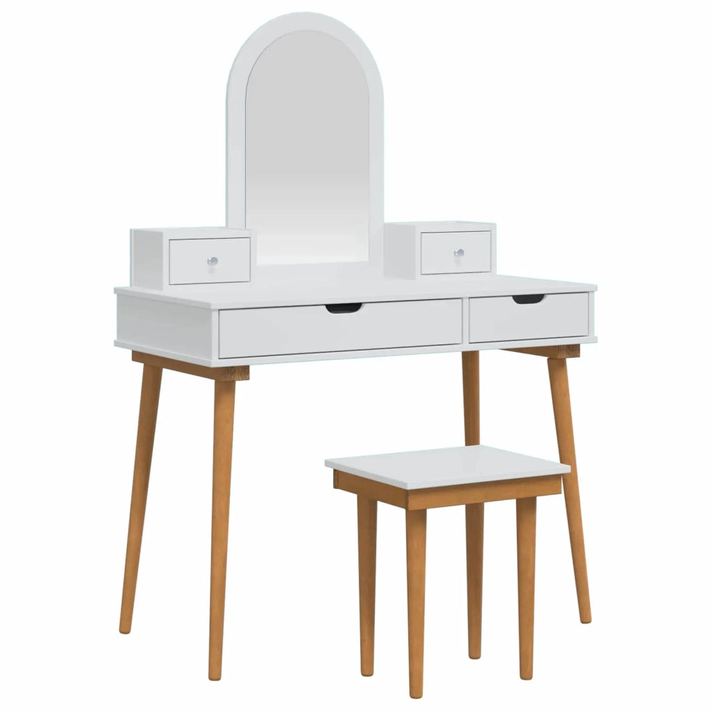 Set Tavolo da Trucco FAUSKE 5 pcs Bianco 100 x 50 x 143 cm 3438596