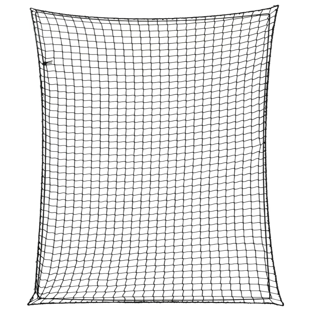 Rete per rimorchio telo di fissaggio del carico portapacchi con corda elastica 3,5 x 3 m PP nero 02_0042207