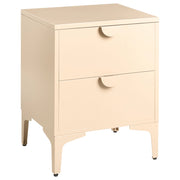 Comodino in acciaio beige chiaro mobile contenitore per l'ufficio domestico con 2 cassetti design industriale mobile contenitore