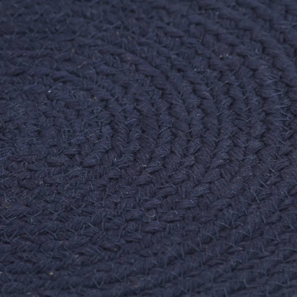 Tovagliette 4 pz Blu Marino Neutro 38 cm Rotonde in Cotone 133850