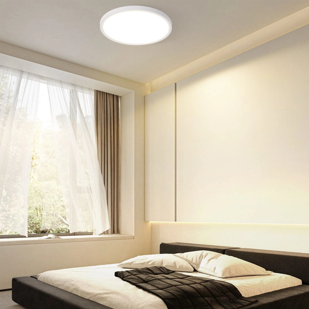 ZMH Lampada da soffitto plafoniera LED moderna rotonda 30 cm illuminazione bianca calda per interni