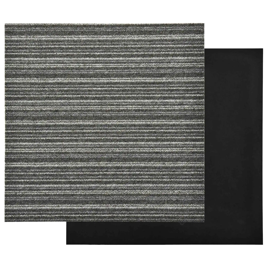 Tappeto 20 pcs Antracite Striato 50 x 50 cm 100% Polipropilene 42046745