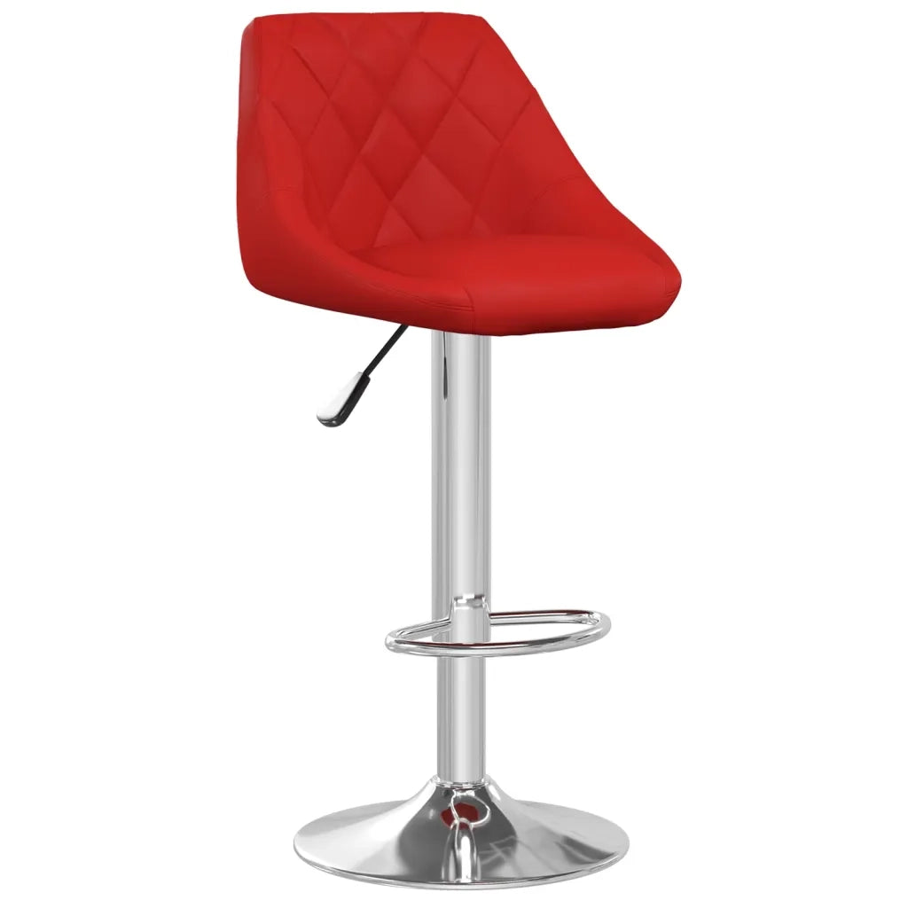 Sgabelli da Bar 2 pz Rosso Vino in Similpelle 335185