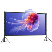 TELO PER PROIETTORE 120" 16:9 HD 4K/8K, ANGOLO DI VISIONE 160¦, DOPPIA FACCIATA E TREPPIEDI PIEGHEVOLI, BIANCO