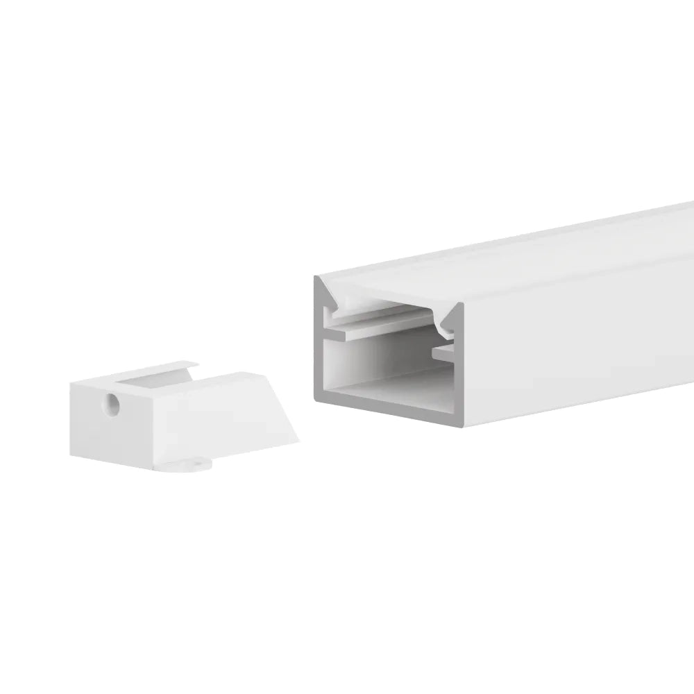 Profilo mini in alluminio bianco 2mt per striscia led