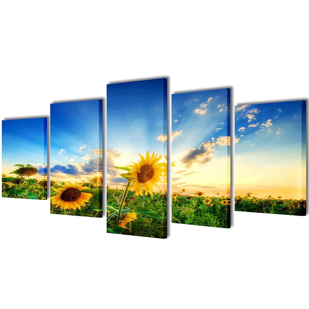 Set Stampa su Tela da Muro Girasole 200 x 100 cm 241573