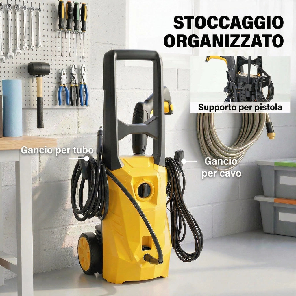 Idropulitrice 1600W Portatile ¨C Xylo ¨C Ugello Regolabile Giallo