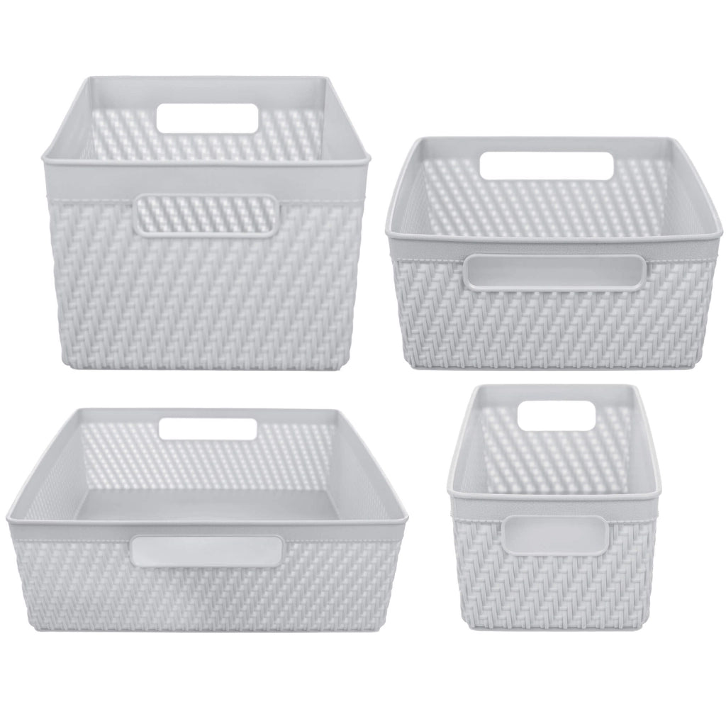 Set di 4 cestini organizer KADAX per riporre oggetti.