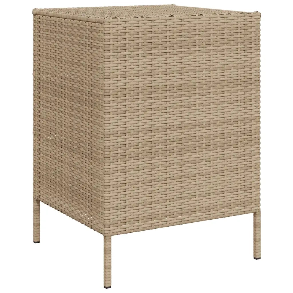 Armadietto Portaoggetti da Giardino Beige 55x59x80cm Polyrattan CFW4547177