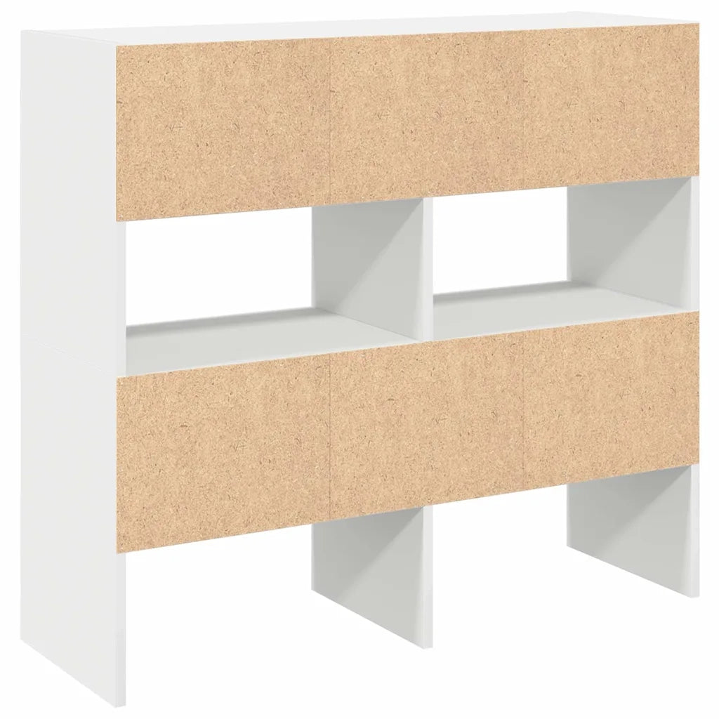 Scarpiere 2 pz Impilabili Bianche 89,5x30x40 cm CFW1525059
