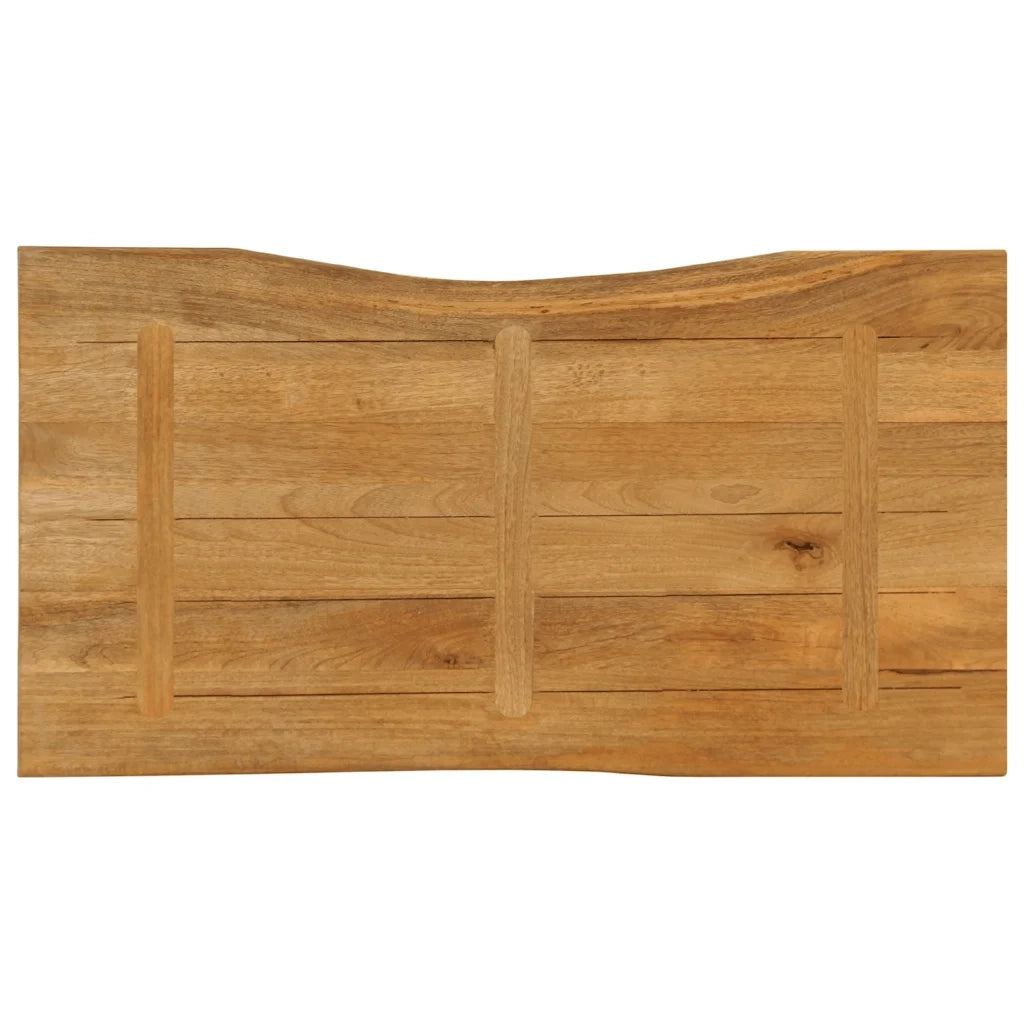 Piano Tavolo 100x60x3,8 cm Bordi Vivi in Legno Massello Mango