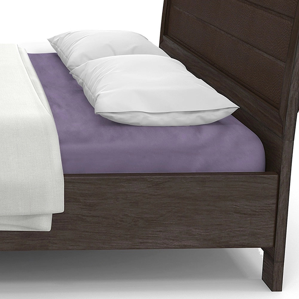 Lenzuolo letto sotto con angoli 100% puro cotone Made in Italy tinta unita Lilla - 1 Piazza e mezza