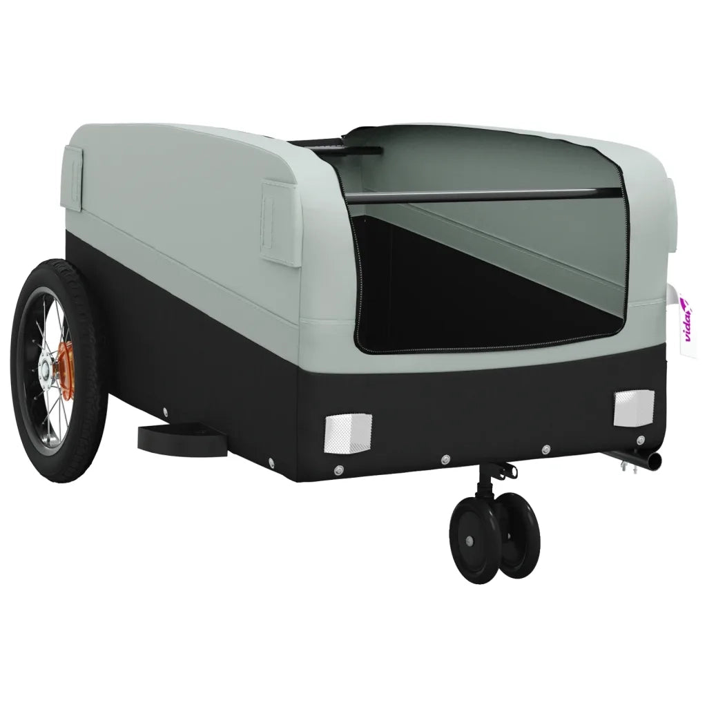 Rimorchio da Bici Nero e Grigio 30 kg in Ferro CFW7778188