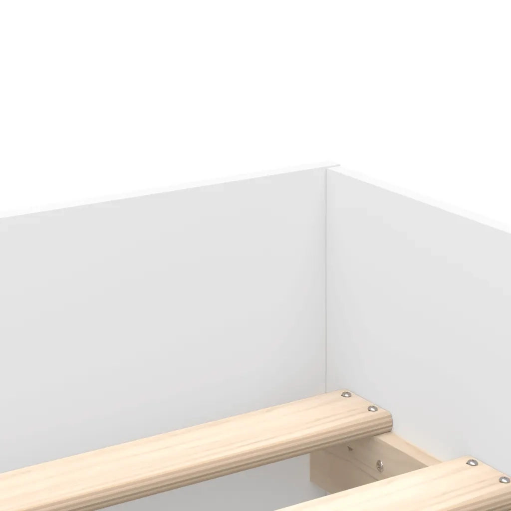 Giroletto con Cassetti-Struttura Letto con contenitore Bianco 100x200 cm 886796