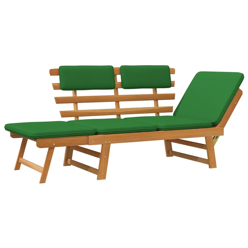 Panca da giardino 2 in 1 per esterni con cuscini 190 x 68 x 74 cm legno massello di acacia 02_0011597