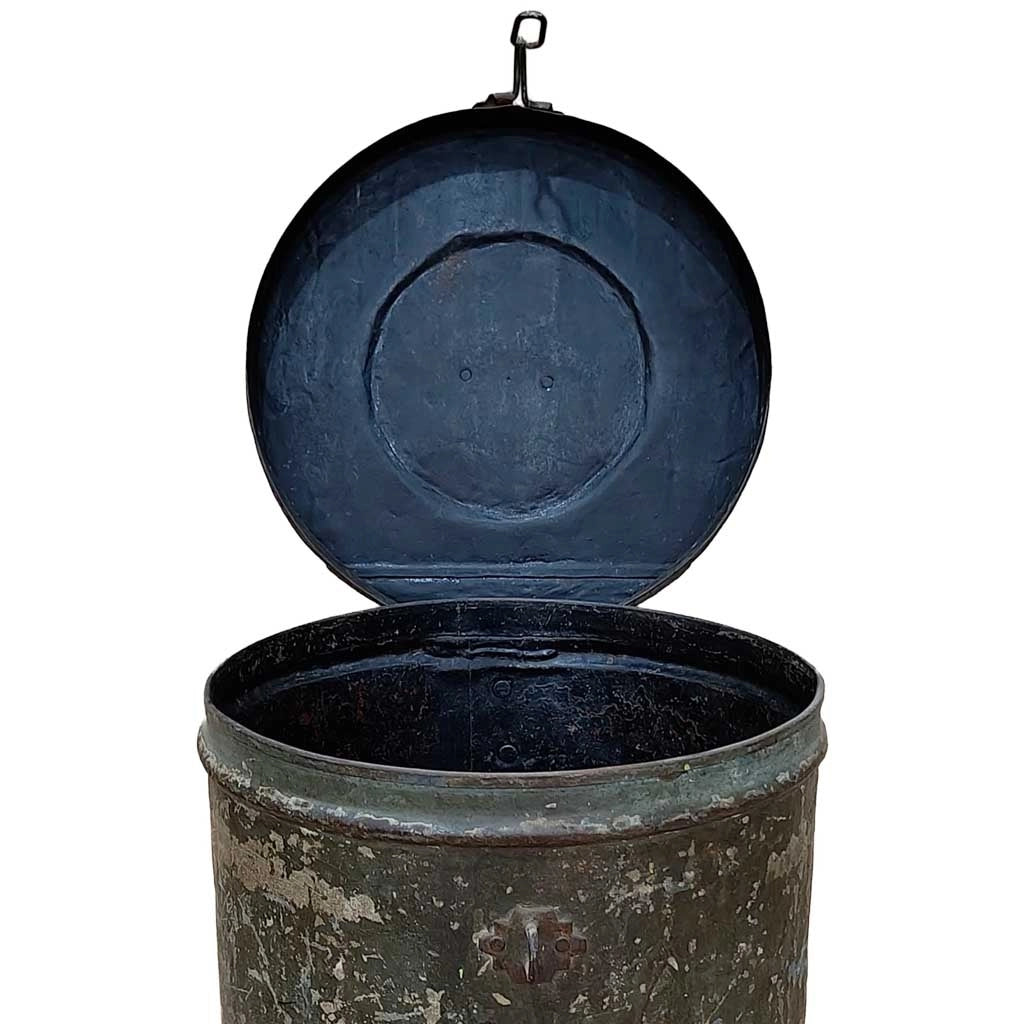 Baule in metallo artigianale 29x29x41h cm
