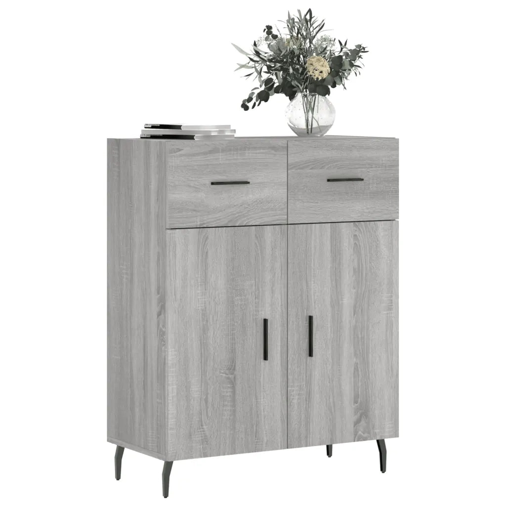 Credenza Grigio Sonoma 69,5x34x90 cm in Legno Multistrato 828002
