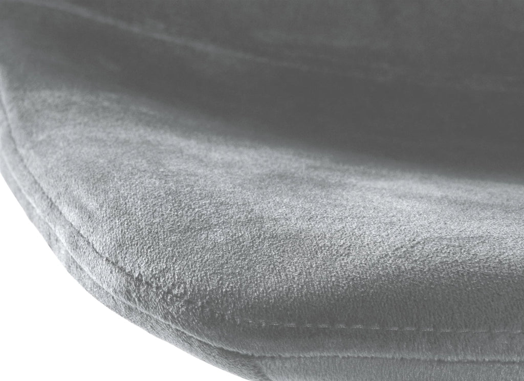 Sgabello Divo Velvet grigio,nero