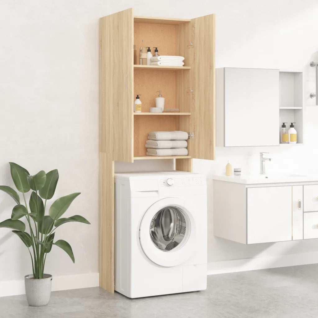 Mobile per Lavatrice Rovere Sonoma 64x25,5x190 cm CFW8848747