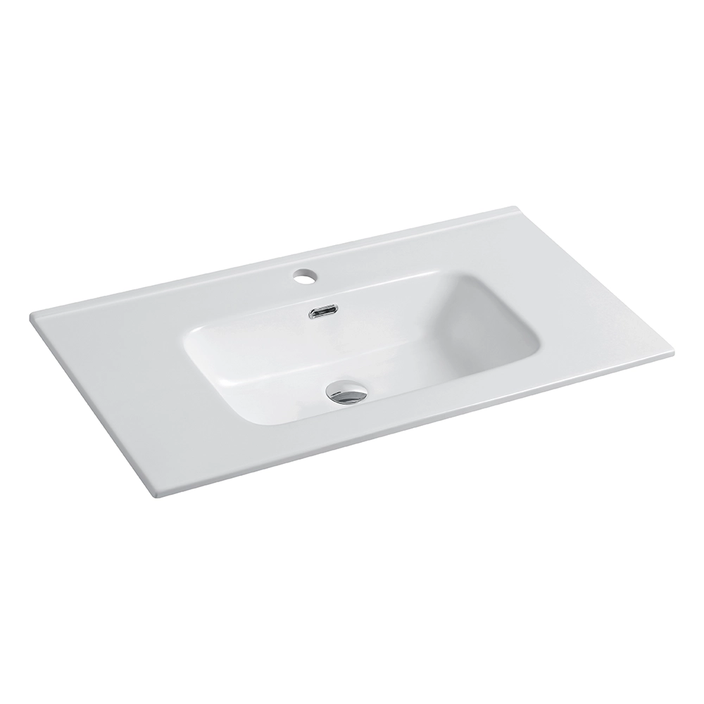 Mobile da bagno sospeso 90 cm effetto cemento scuro con lavabo| Yili