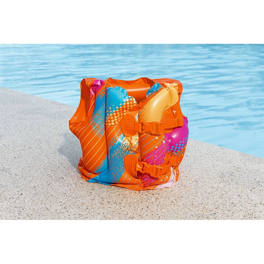 Trade Shop - Giubbino Salvagente Gonfiabile Giubbetto Colorify Toughlite 41x30cm Bambini 3-6 Anni 32272 -